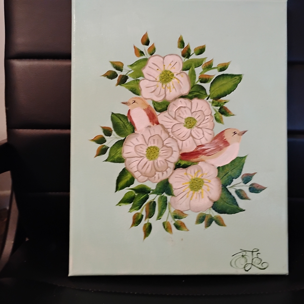 Blue Bells Floral Canvas Art - Picture 3 of 8